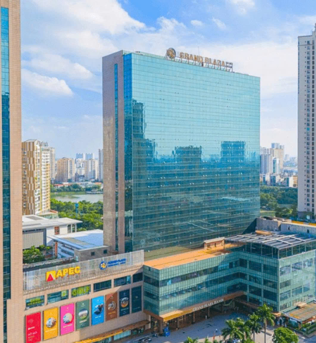 Cho thuê mặt bằng thương mại & văn phòng hạng A Grand Plaza Trần Duy Hưng chỉ từ 390.750đ/m2/th.