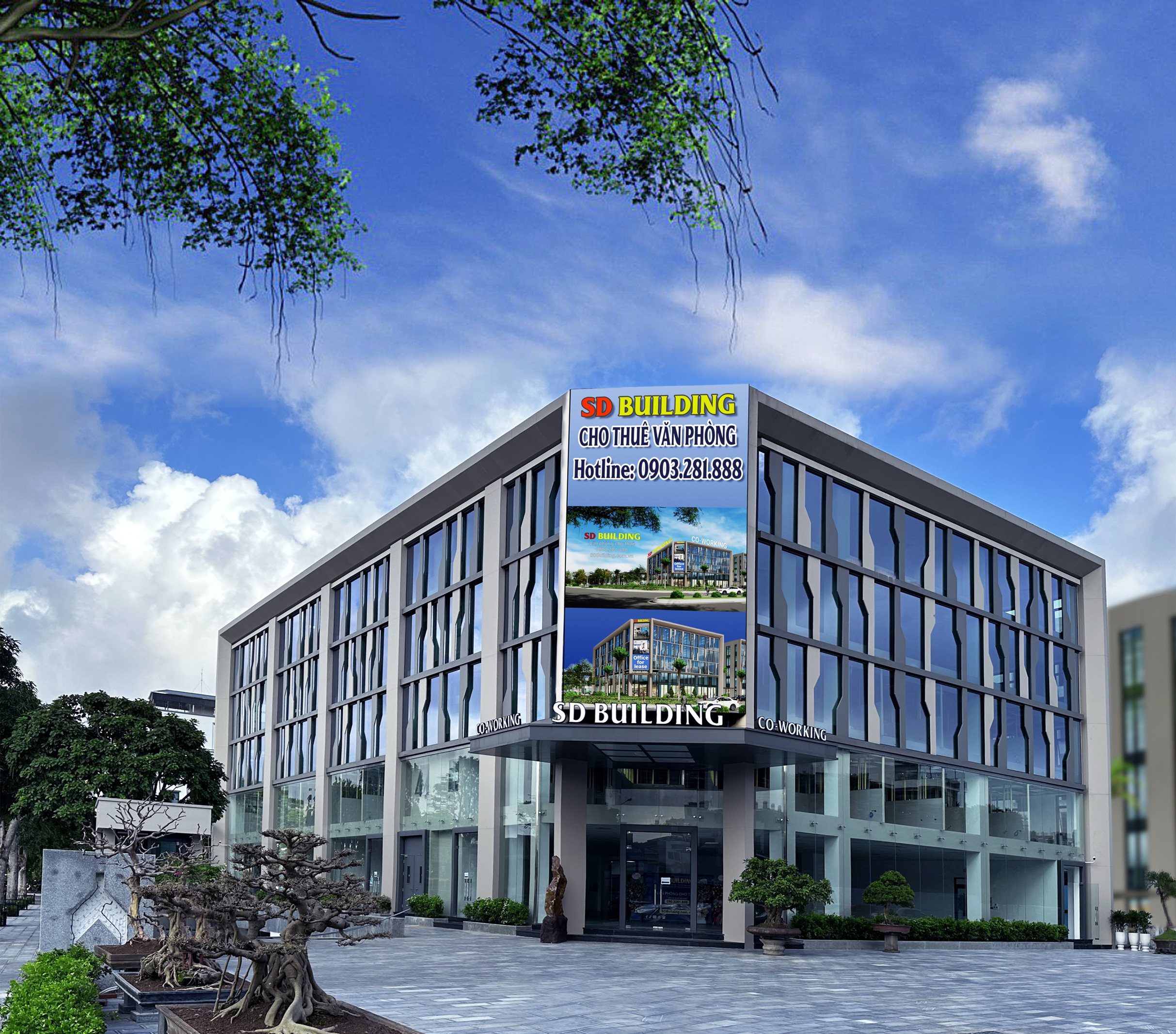Tòa văn phòng SD Building cho thuê diện tích đa dạng từ 10 – 930 m², trang bị đầy đủ nội thất, tiện nghi hiện đại và dịch vụ hoàn chỉnh.