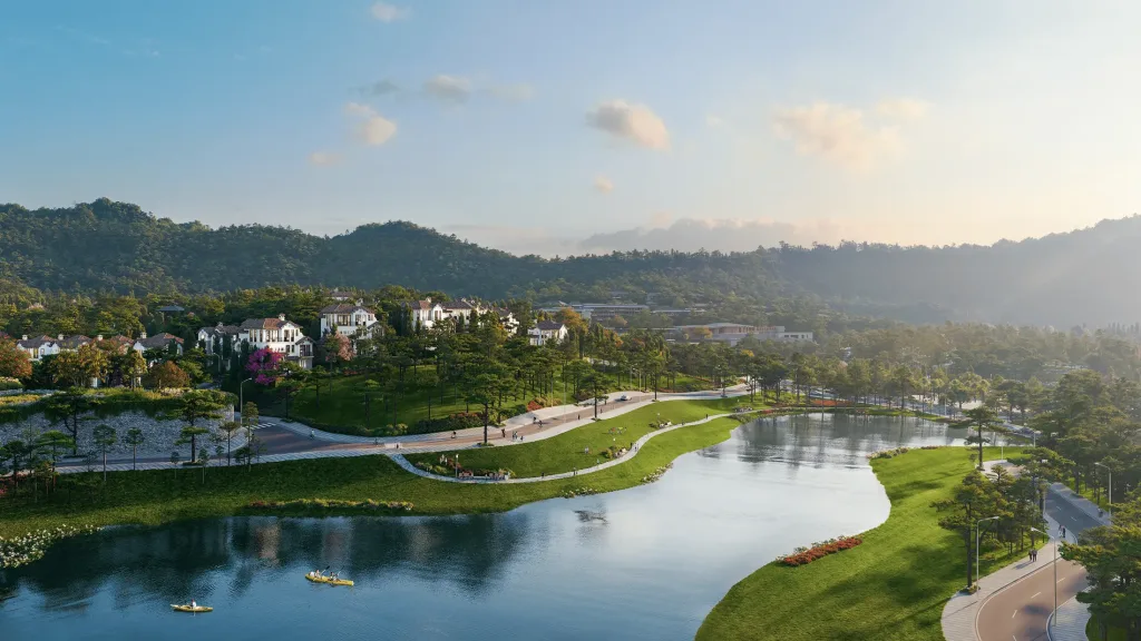 Suất ngoại giao, chiết khấu 18%, biệt thự 252m² trên đồi, view khách sạn InterCon và rừng thông tuyệt đẹp.