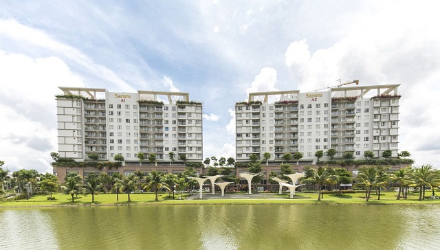 Cho thuê shophouse Sarimi, Sarica, mặt tiền Nguyễn Cơ Thạch, giá 95 triệu/tháng, tùy vị trí.