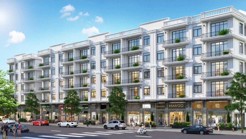 Cho thuê shophouse The Charm An Hưng, Hà Đông, mặt tiền Nguyễn Thanh Bình – căn góc 2 mặt tiền ngay ngã tư.